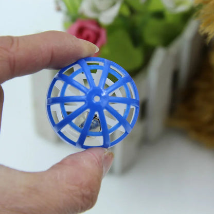 10pcs/set Plastic Cat Pet Sound Toy Cat Toys Hollow Out Round Pet Colorful Playing Ball Toys With Small Bell Cat Products