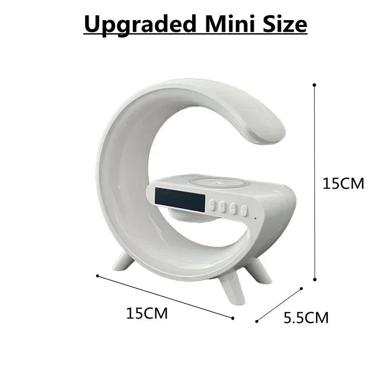 Smart LED Alarm Clock with Wireless Charging & Bluetooth Speaker