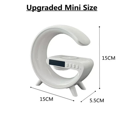 Smart LED Alarm Clock with Wireless Charging & Bluetooth Speaker