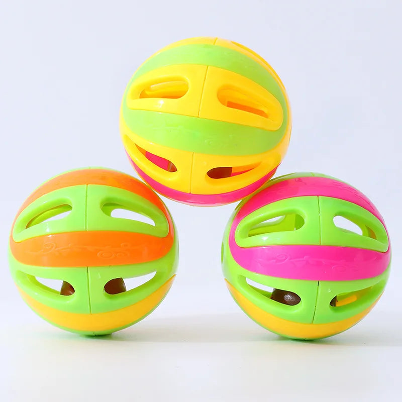 Cat Toys Colorful Splicing Bell Ball Large