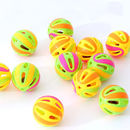 Cat Toys Colorful Splicing Bell Ball Large
